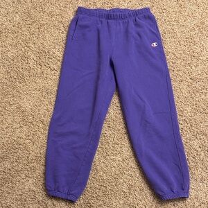 Purple champion reverse weave sweatpants